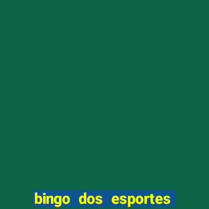 bingo dos esportes para imprimir